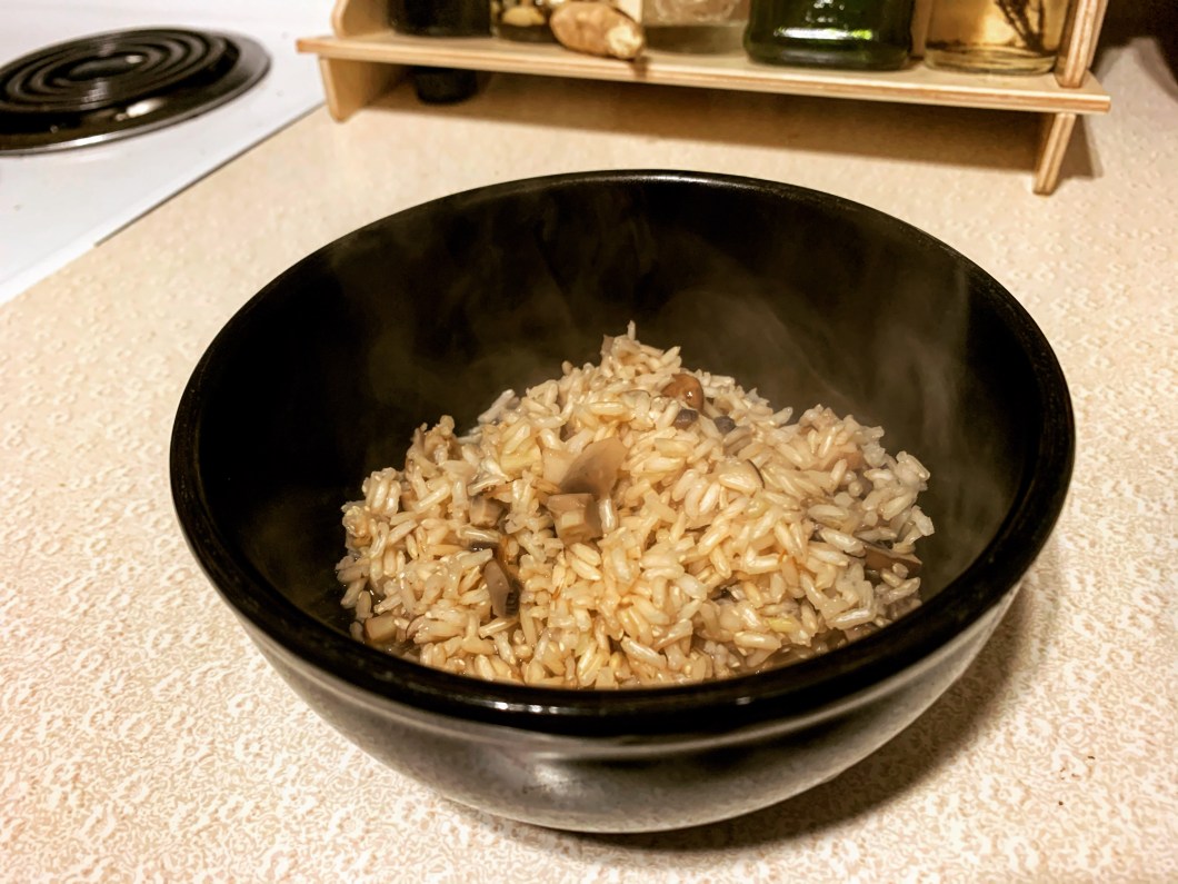 Lemon mushroom risotto