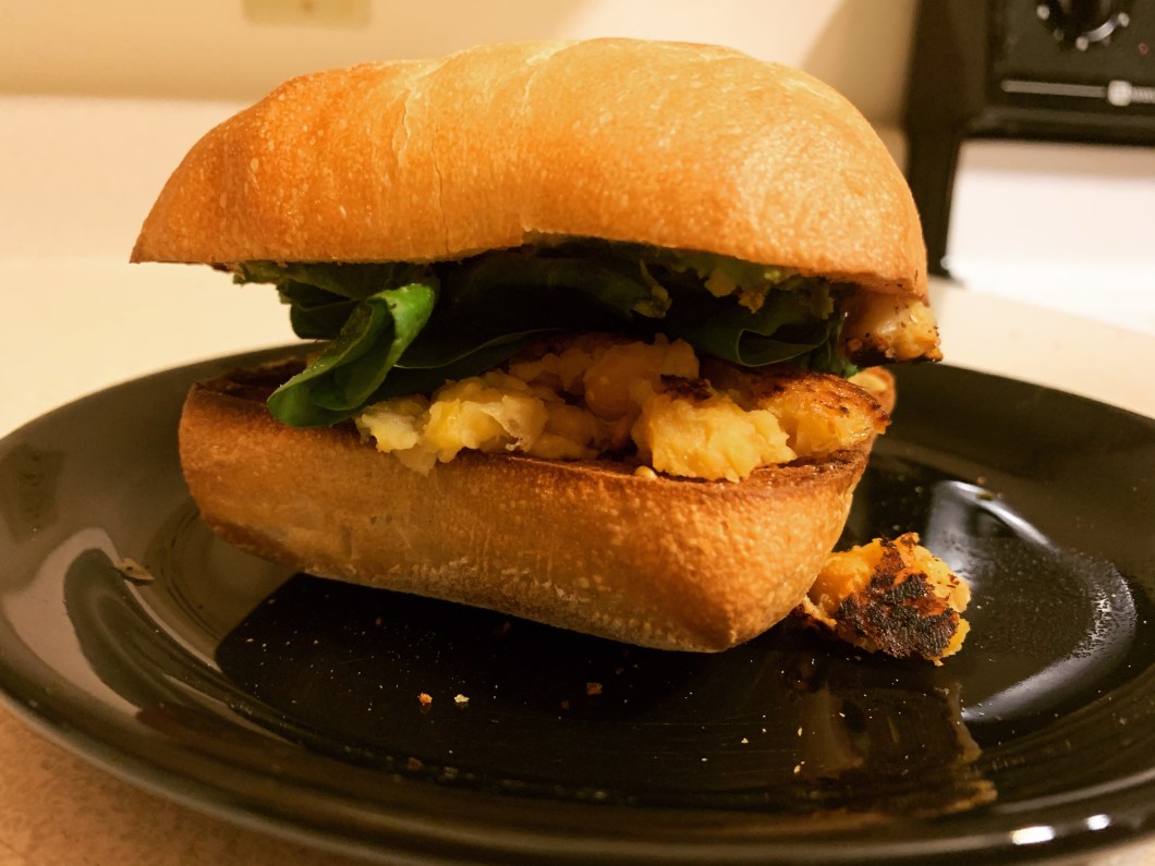 Vegan chickpea sandwich