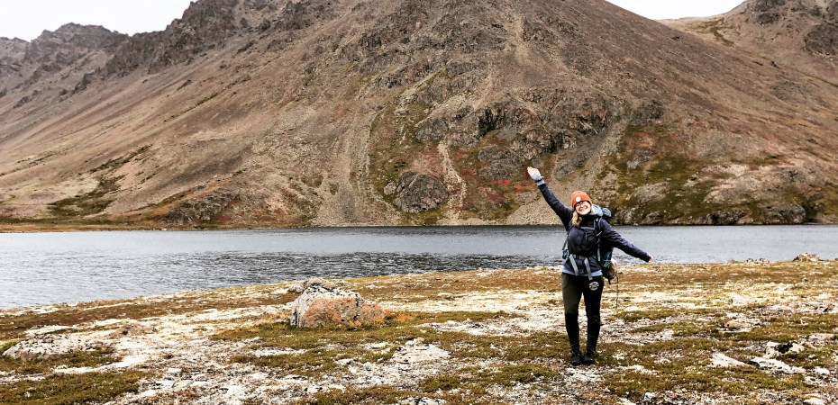 alli stassel camping and hiking in alaska