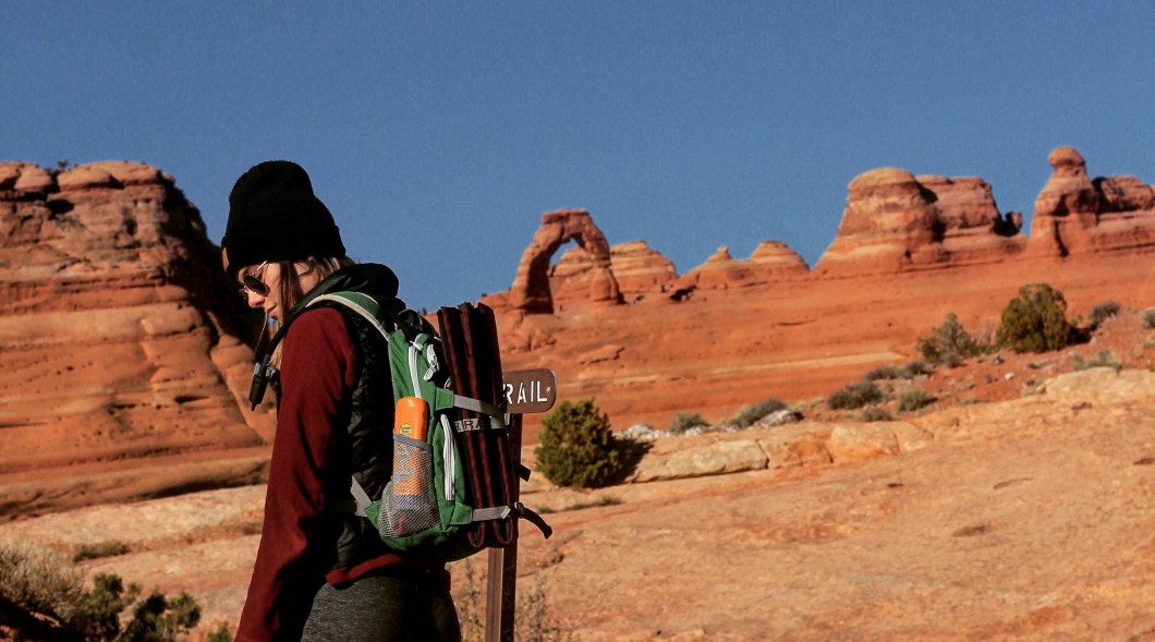 hiking in Arches National Park