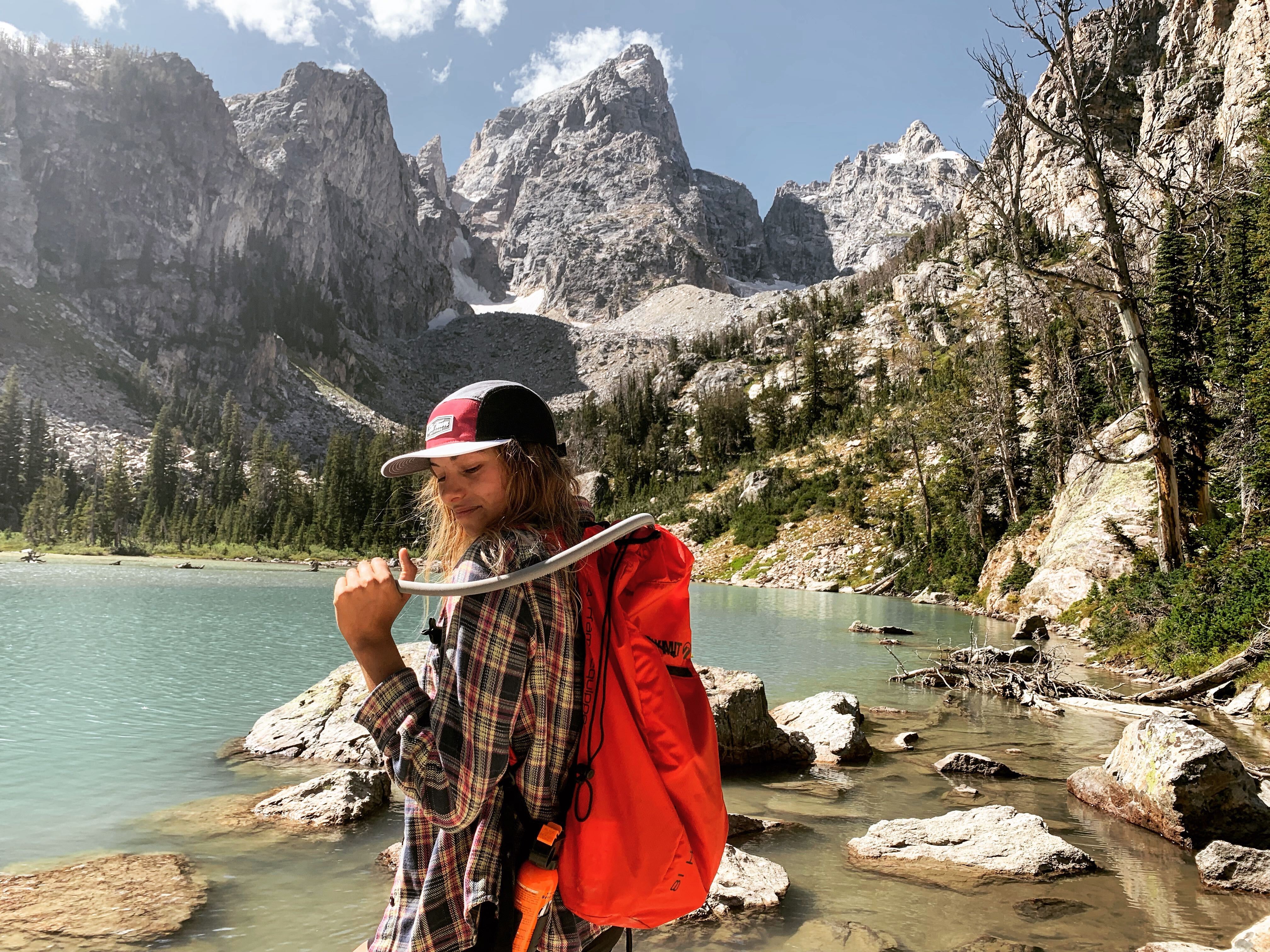 hydration bladder on teton national park hike