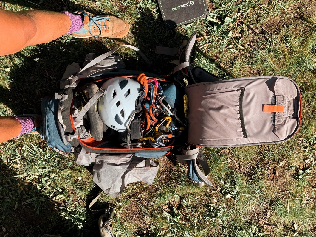 climbing gear for Ruth Lake