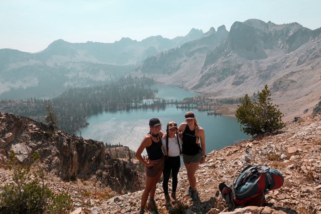 top of the pass when backpacking from Toxaway Lake to Alice lake in the Sawtooths