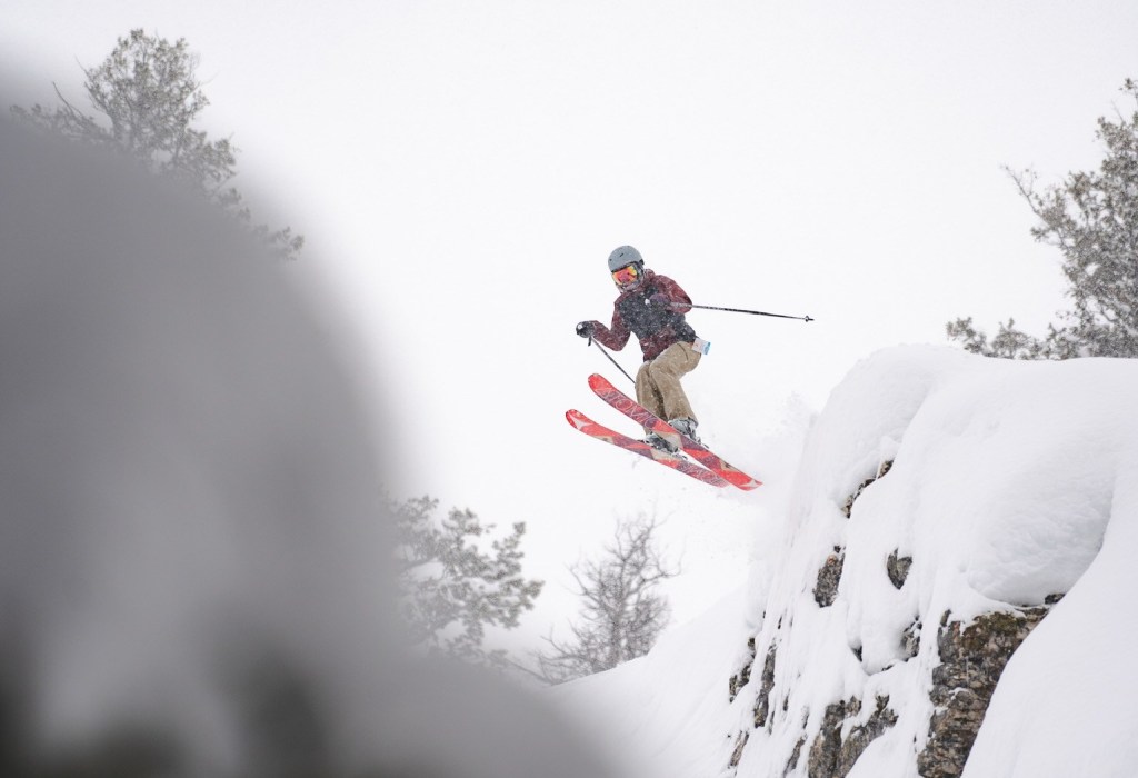 dropping cliffs at powder mountain