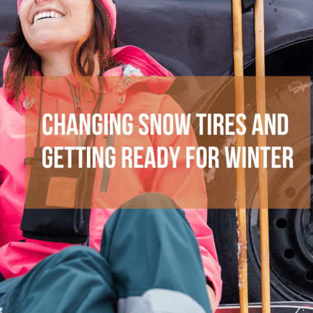 woman changing snow tires youtube video