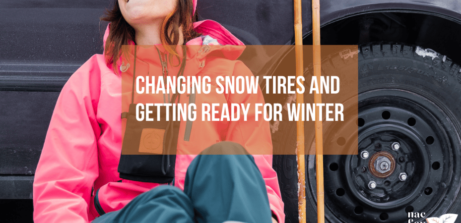 woman changing snow tires youtube video