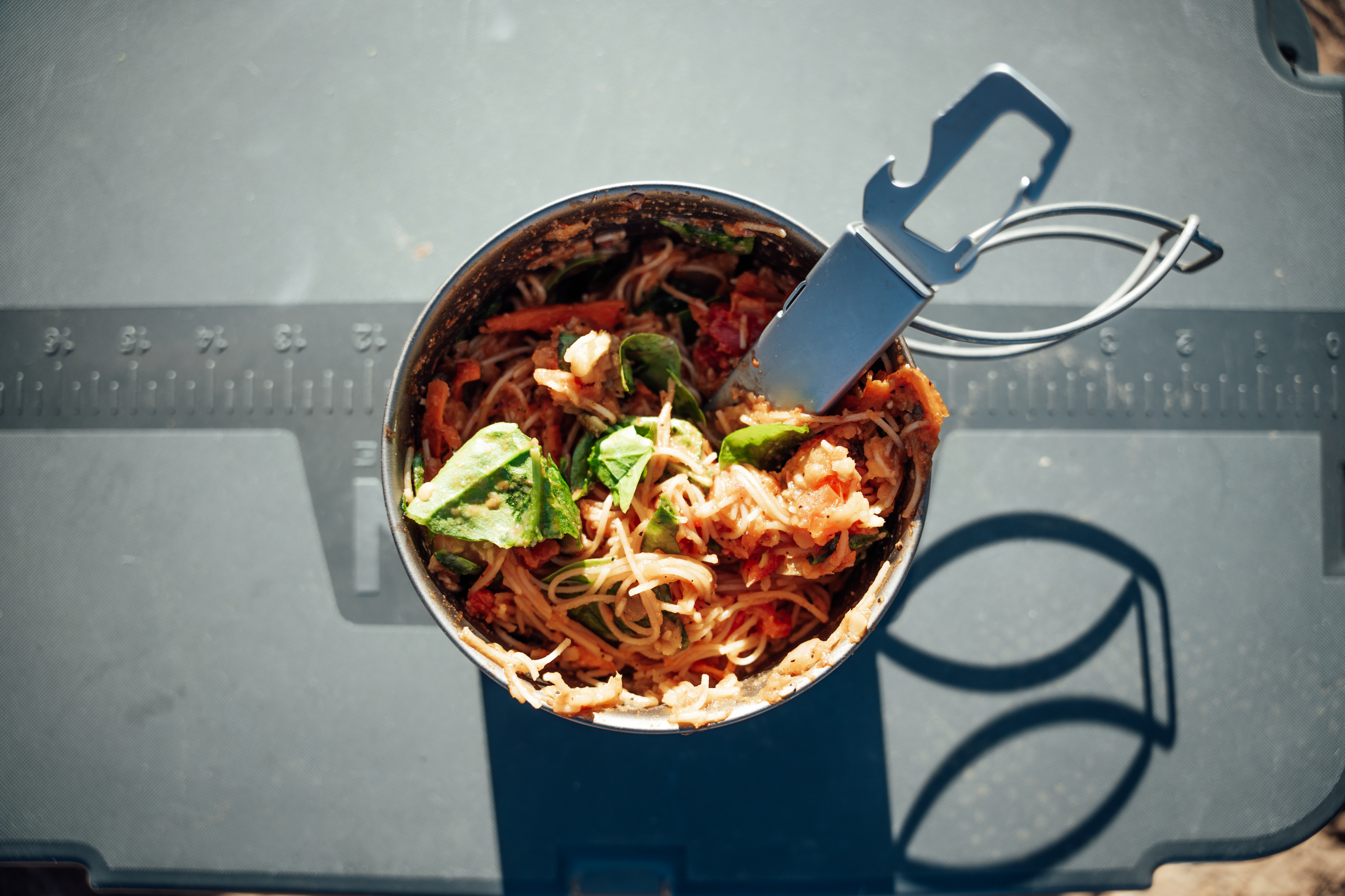 vegan desert spaghetti easy and simple camping meal recipe