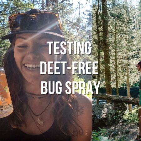 testing out deet free bug spray while fishing with alot of mosquitos