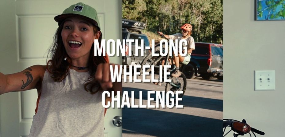 learning how to wheelie - practicing wheelies every day for a month on my mountain bike