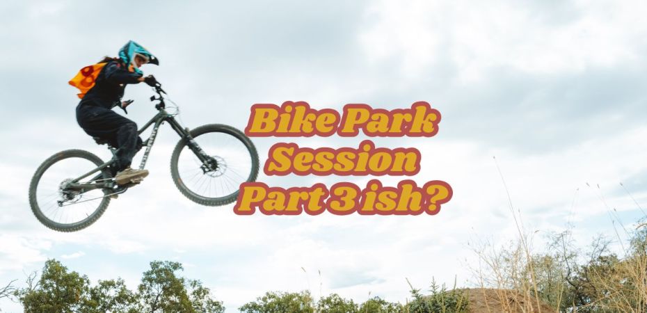 woman jumping her bike doing a ne-hander